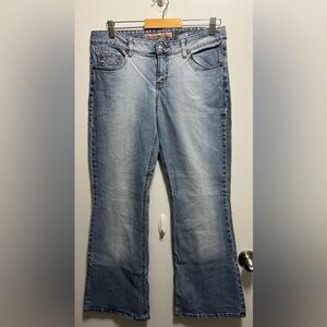 Vintage Y2K Mudd Mid Rise Flare Blue Denim Jeans Size 13